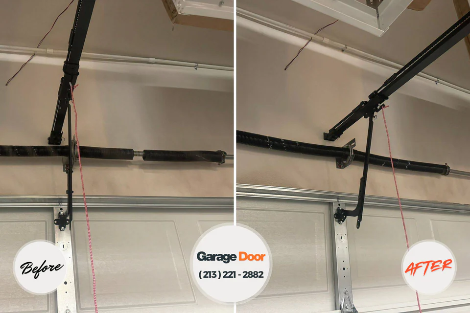 Before and after: garage door repair Lake Winnebago, MO